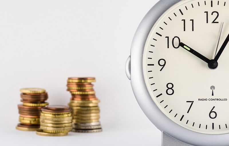 clock with coins, it has some negative side effects